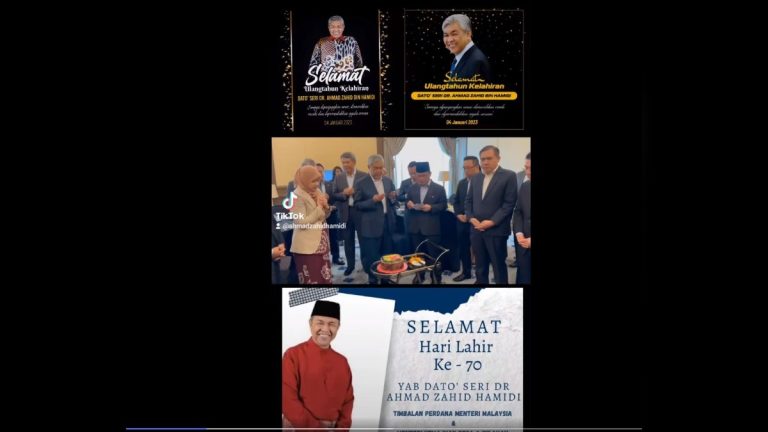 Ahmad Zahid dikejutkan dengan kek hari jadi