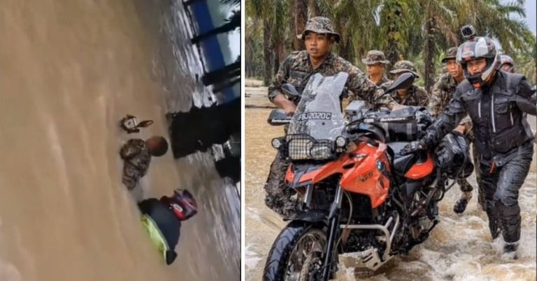 Konvoi motosikal berkuasa tinggi hampir dihanyutkan banjir