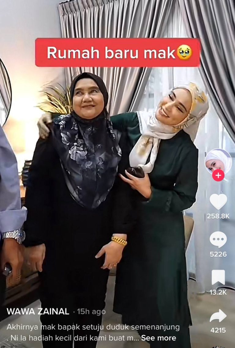 Wawa sebak dapat hadiahkan rumah untuk mak, ayah