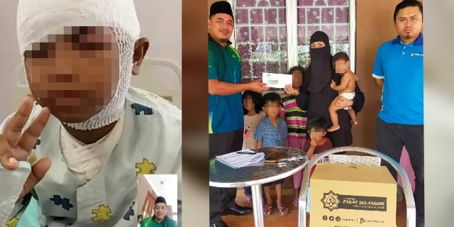 Keluarga kanak-kanak melecur kena asid paip sinki dapat bantuan LZS